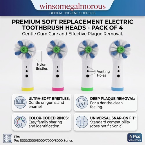 Soft replacement toothbrush - soft,